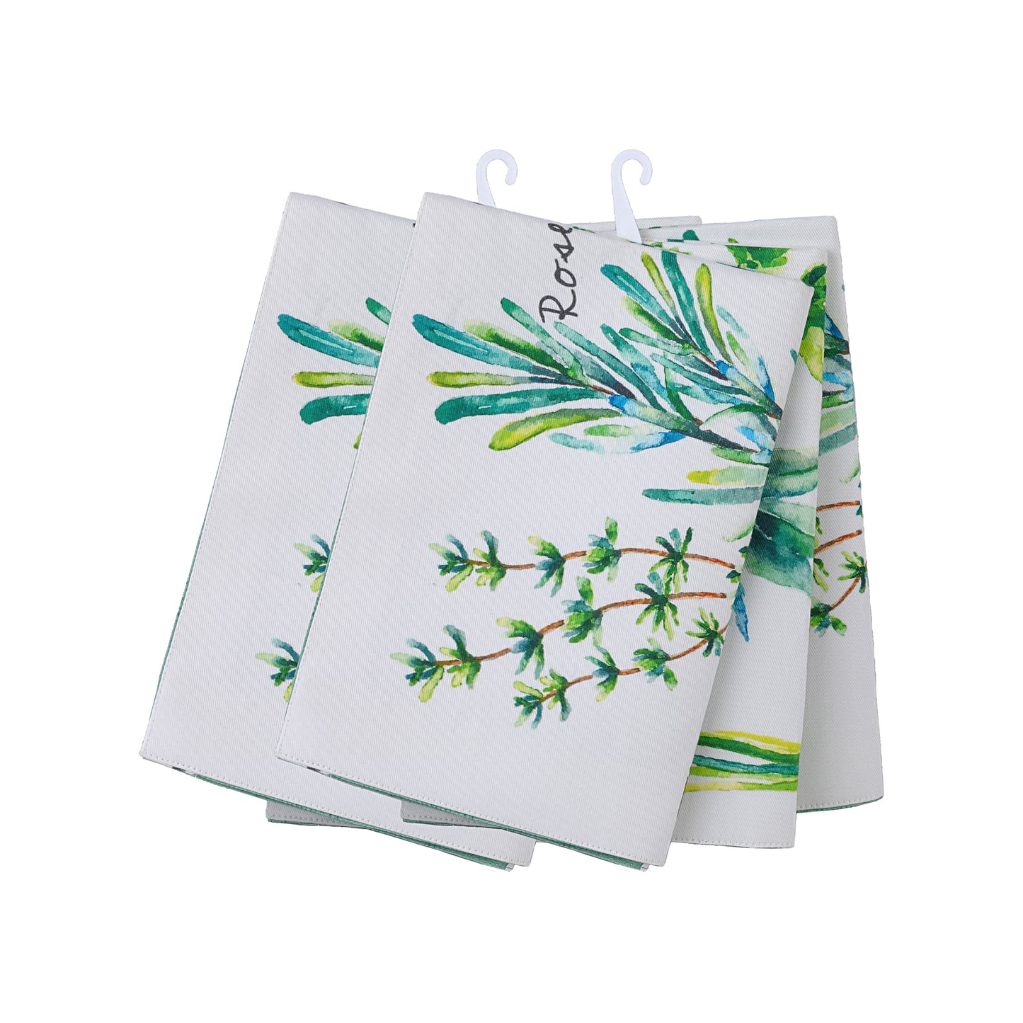 Green – 6 Chair Dining Table Set  | 100% Cotton