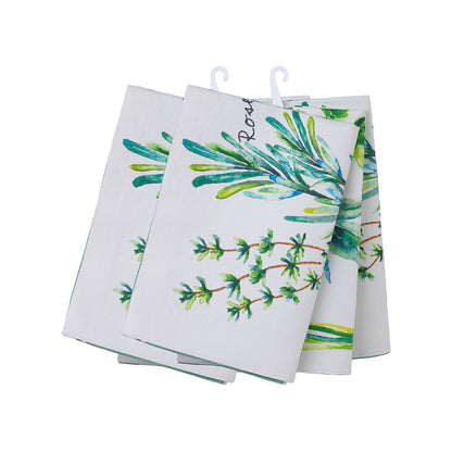 Green – 6 Chair Dining Table Set  | 100% Cotton
