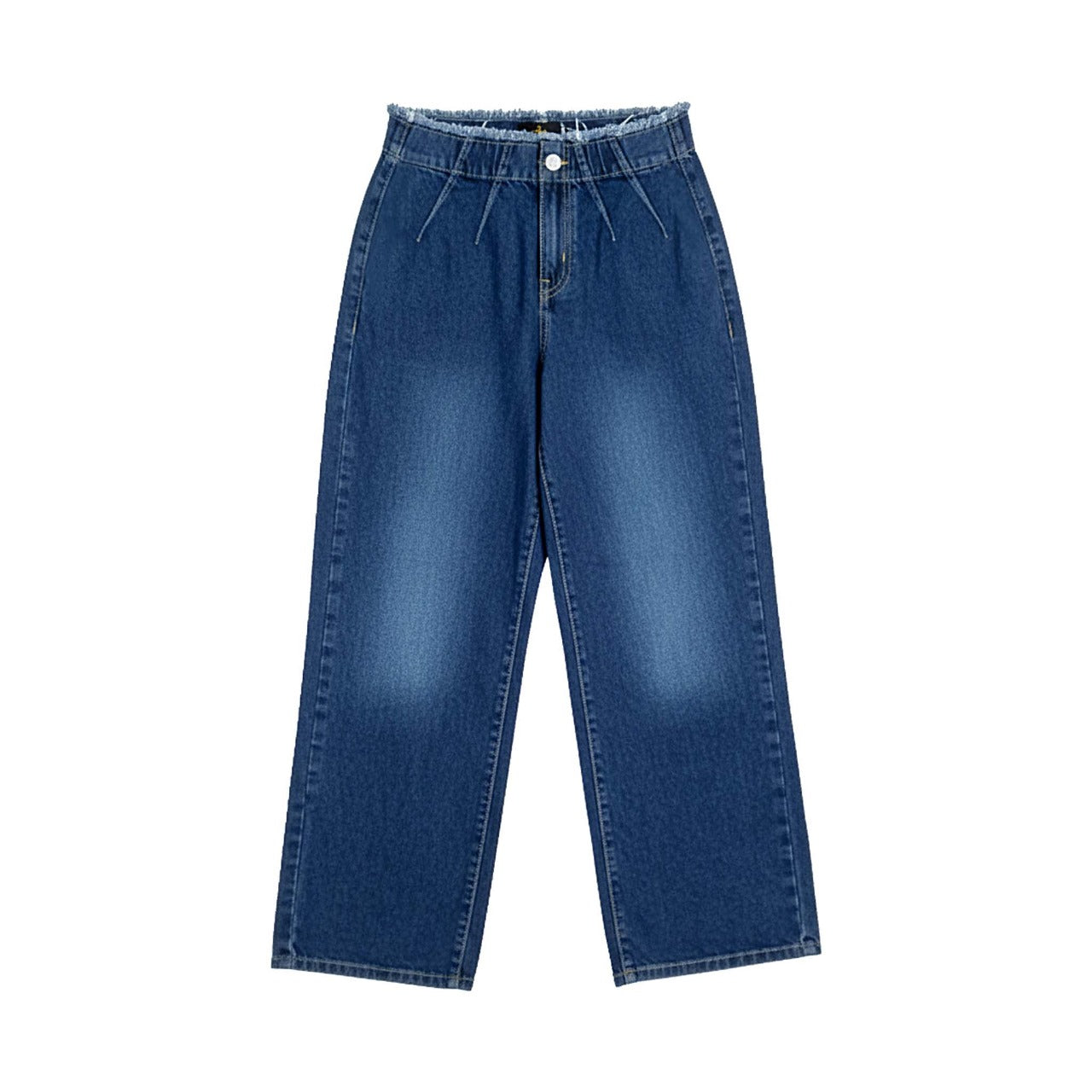 HL Denim Jean Frayed Hem Wide Leg (Faded Blue)