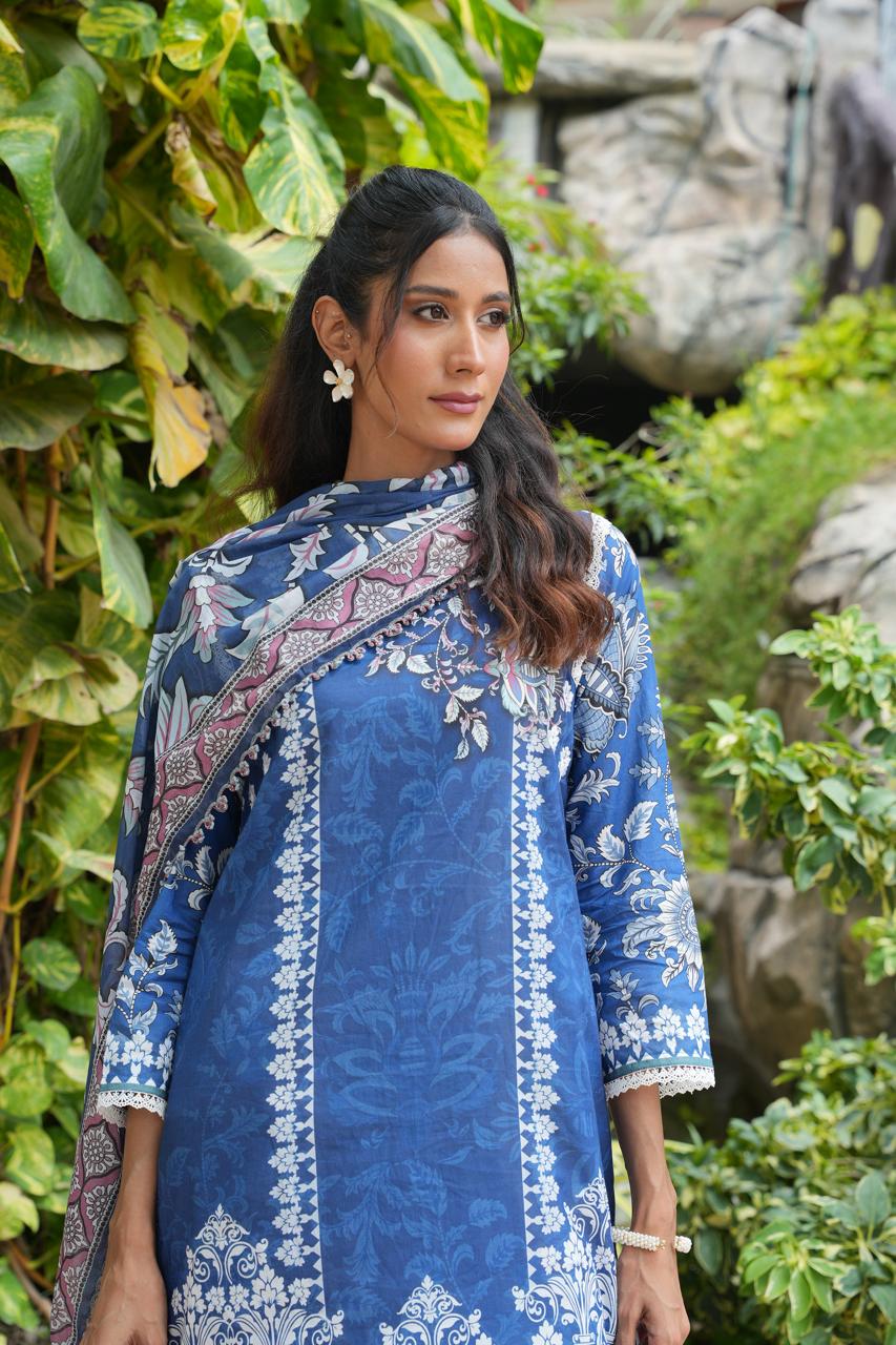 Jackobean Art by Hira Lari | 3PC Unstitched Lawn Suit | HL-05 | Lawn 2025