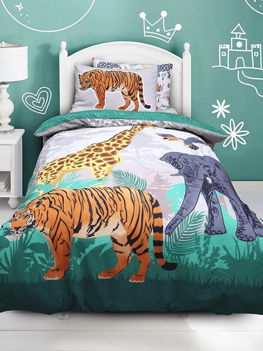 Safari Jungle Animal Quilt Cover – Kids Bedding