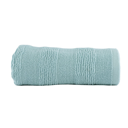 Light Blue - HL - Park Lane Hand Towel – 550 GSM | High Low Rib Stripe Design (50×100 cm)