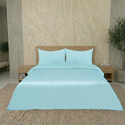 Mint Luxury Hotel Collection King Quilt Cover Set with 2 Pillow Covers – 104" x 95" – 100% Cotton Sateen TC-200