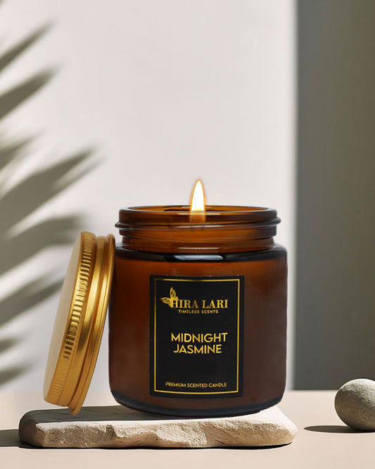 Midnight Jasmine Amber Candle Jar – Small