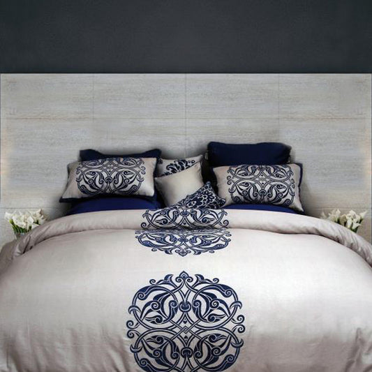 Motif (Emboss) King Quilt Cover Set – Signature Bedding by Hira Lari
