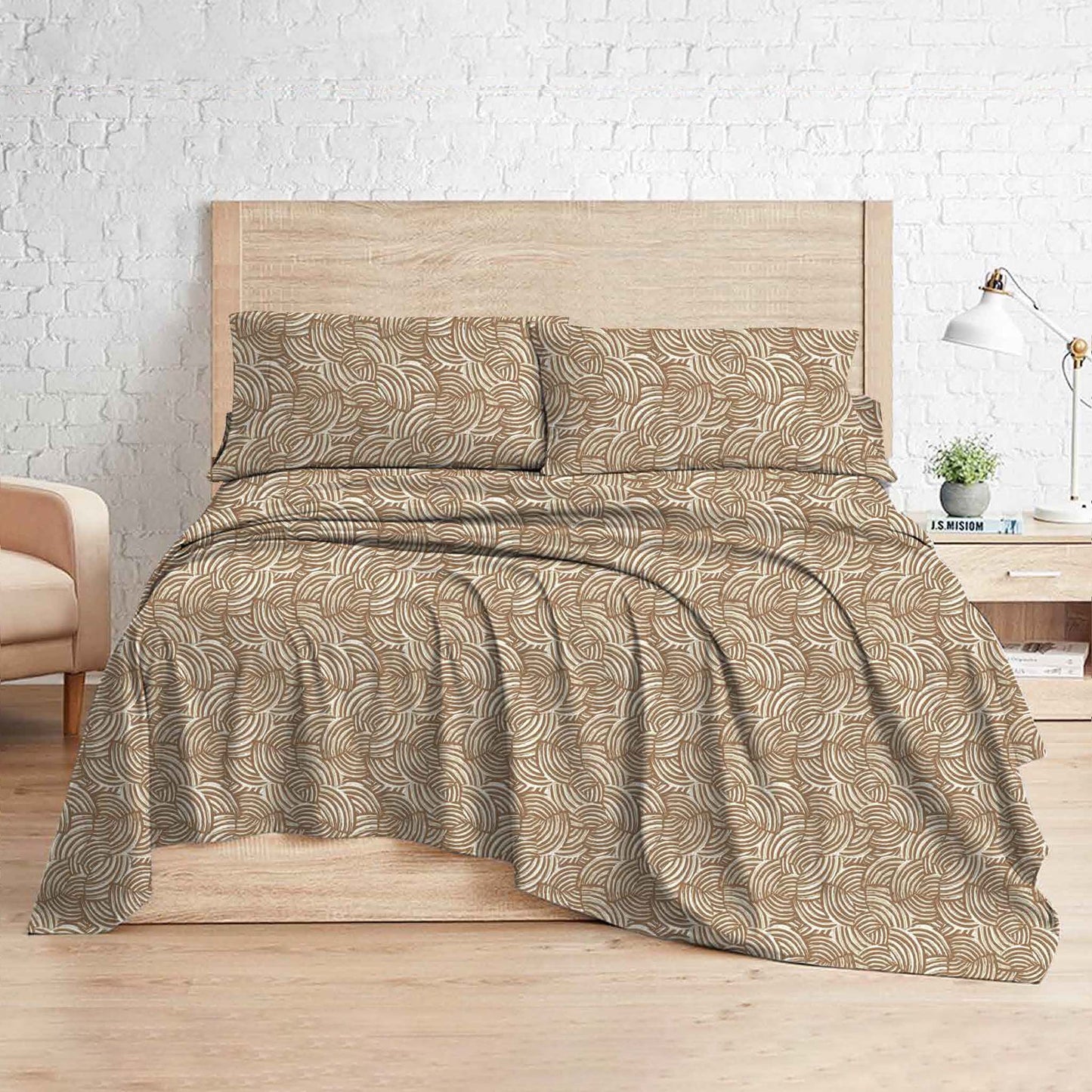 Cherries Digital Print Fitted Sheet Set – Art (Single & King)