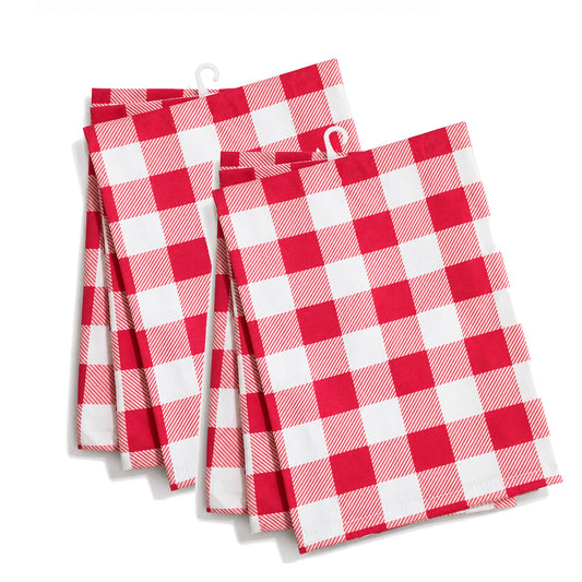 Printed 6 Pcs Napkin Set – Red | 20 x 20 Inches | 100% Cotton