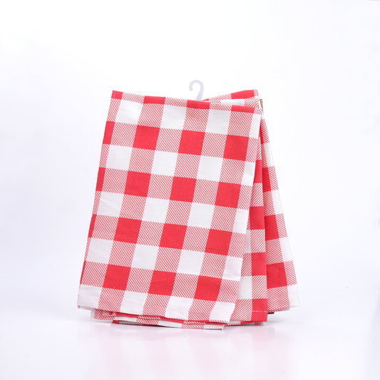 Printed 3 Pcs Napkin Set – Red | 20 x 20 Inches | 100% Cotton