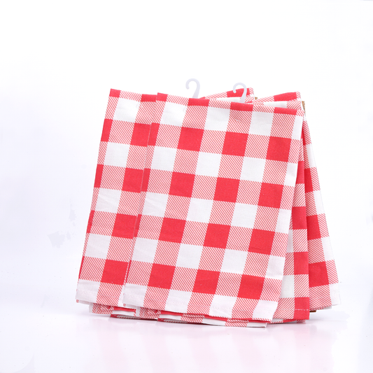 Printed 6 Pcs Napkin Set – Red | 20 x 20 Inches | 100% Cotton