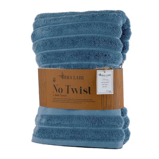 HL Zero Twist Bath Towel – 600 GSM | Medium Blue | Premium Cotton (70×140 cm)