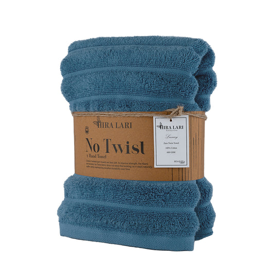 Medium Blue - HL Zero Twist Hand Towel – 600 GSM | Premium Cotton (50×100 cm)