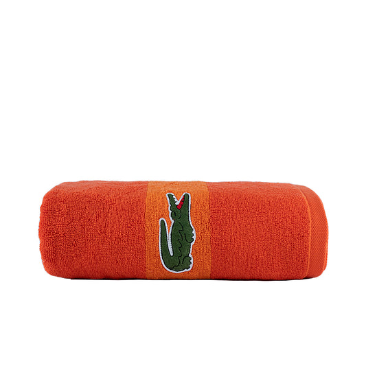Orange - HL - Lacoste Bath Towel – 512 GSM | Premium Cotton (70×130 cm)