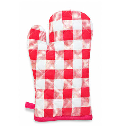 Kitchen Oven Mitt – Red | 12 x 7 Inches | 100% Cotton