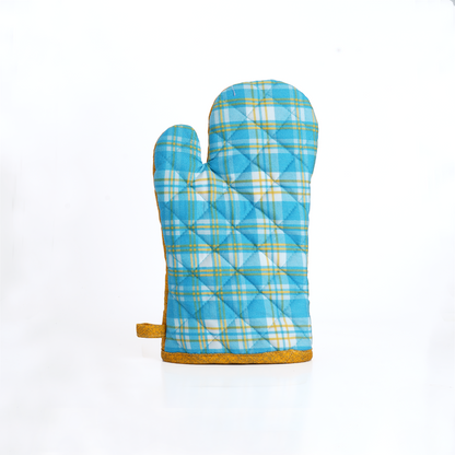 Blue – Kitchen Oven Mitt | 12 x 7 Inches | 100% Cotton