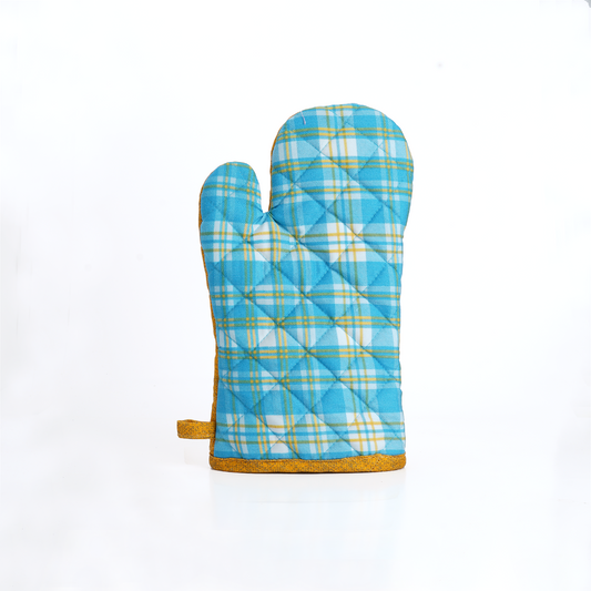 Blue – Kitchen Oven Mitt | 12 x 7 Inches | 100% Cotton