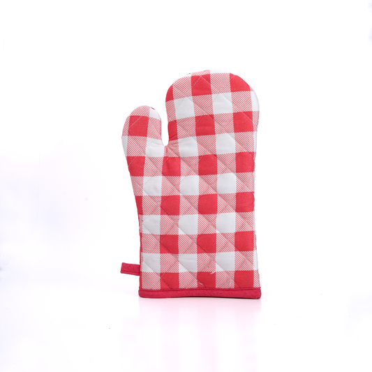 Red – Kitchen Oven Mitt | 12 x 7 Inches | 100% Cotton