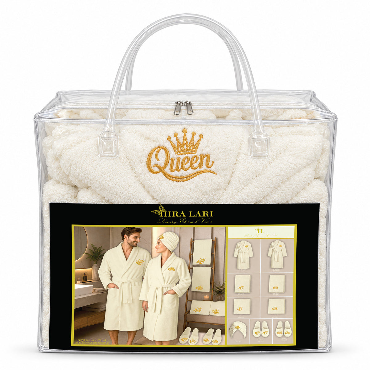 Cream – HL Luxury Bride & Groom Spa Set | 9 Pieces