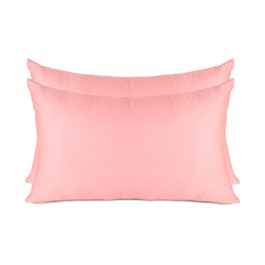 Pink Luxury Hotel Collection Pillow Cover Set – 2 Pieces – 20" x 30" – 100% Cotton Sateen TC-200