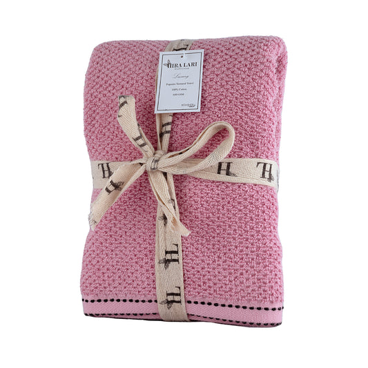 Light Pink | HL Oxford Hand Towel – 600 GSM | Popcorn Texture Premium Cotton (50×100 cm)