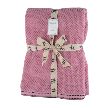 Light Pink | HL Oxford Bath Towel – 600 GSM | Popcorn Texture Premium Cotton (70×140 cm)
