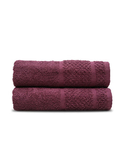 Bath Towel Set (2Pk Maroon Fancy)