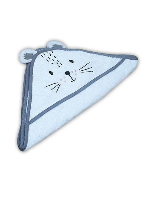 Baby Cap Towel Embroidered (Cat)