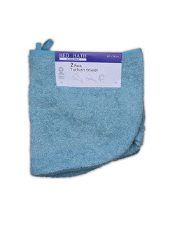 Turban Towel (2 Piece Pack Set) Aqua