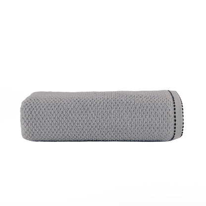 Silver Grey | HL Oxford Bath Towel – 600 GSM | Popcorn Texture Premium Cotton (70×140 cm)