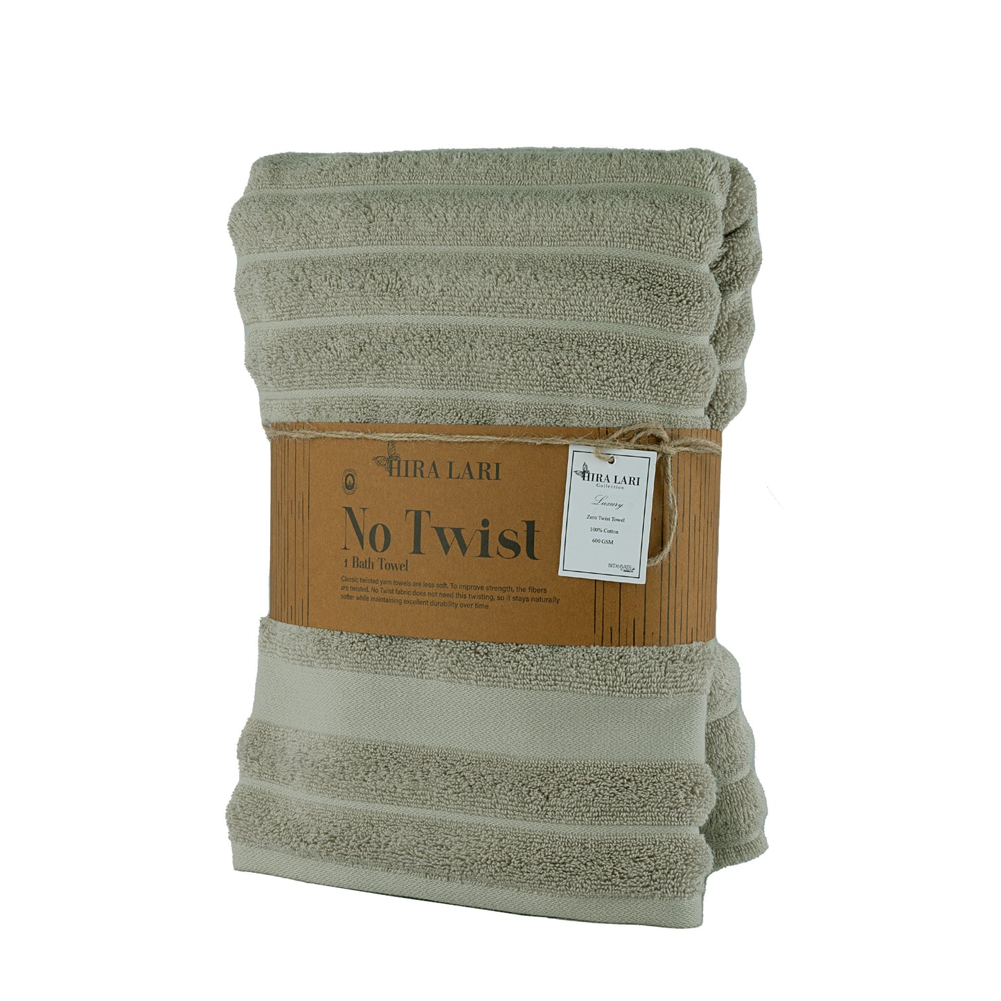 Silver Grey - HL Zero Twist Hand Towel – 600 GSM | Premium Cotton (50×100 cm)