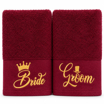 Burgundy – HL Luxury Bride & Groom Spa Set | 9 Pieces