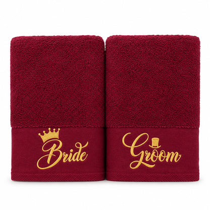 Burgundy – HL Luxury Bride & Groom Spa Set | 9 Pieces