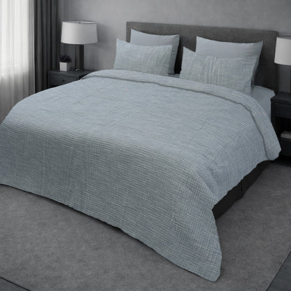 HL King Quilt Cover Set – Artisan Waffle Texture (Grey)