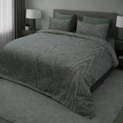 HL King Quilt Cover Set – Artisan Waffle Texture (Green)
