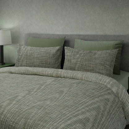 HL King Quilt Cover Set – Artisan Waffle Texture (Green)