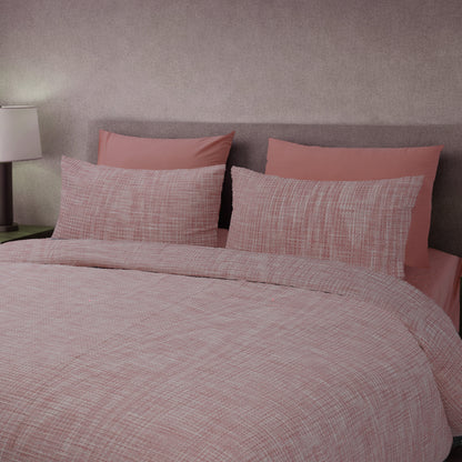 HL King Quilt Cover Set – Artisan Waffle Texture (Pink)