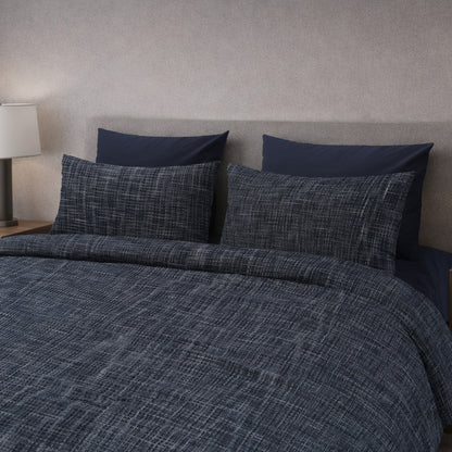 HL King Quilt Cover Set – Artisan Waffle Texture (Black)