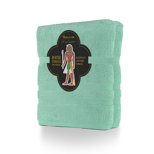 Blue Surf Zero Twist Egyptian Bath Towel Pack of 2 – 600 GSM | 70×130 cm