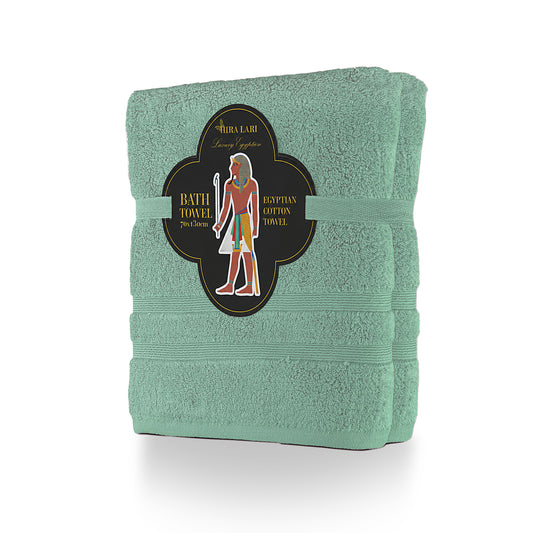 Blue Surf Zero Twist Egyptian Bath Towel Pack of 2 – 600 GSM | 70×130 cm