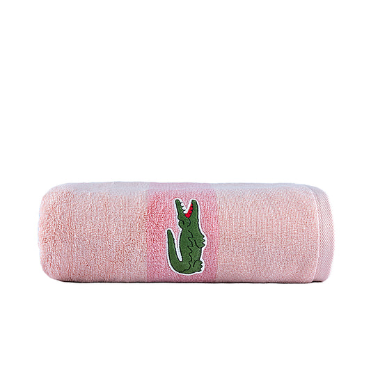Pink - HL - Lacoste Bath Towel – 512 GSM | Premium Cotton (70×130 cm)