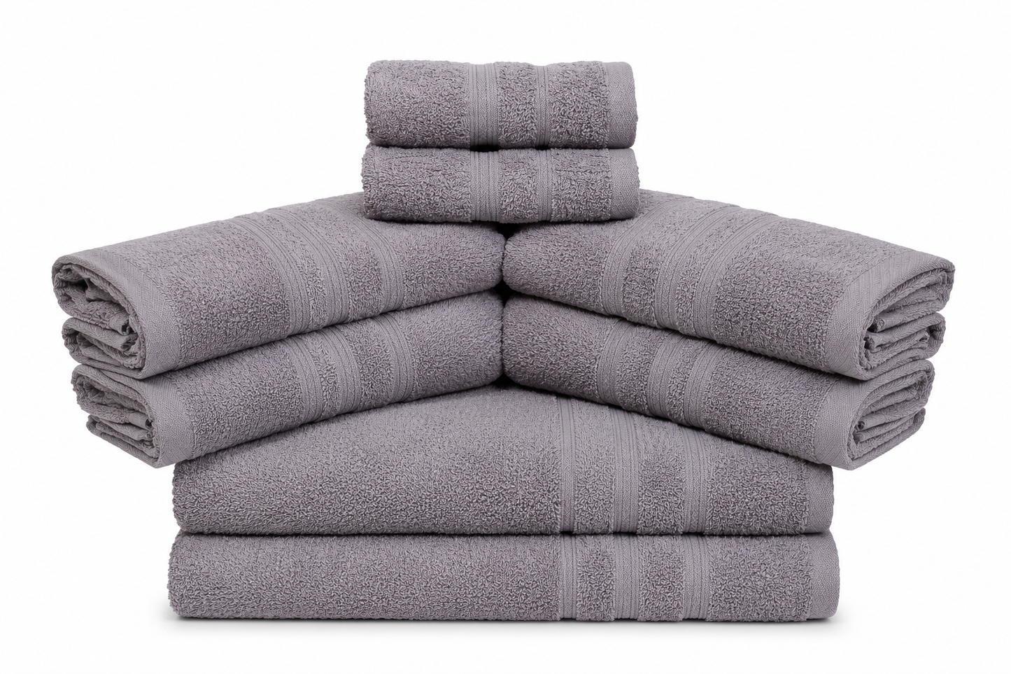 Charcoal – 8 Pcs Towel Set | Guest, Hand & Bath Towels