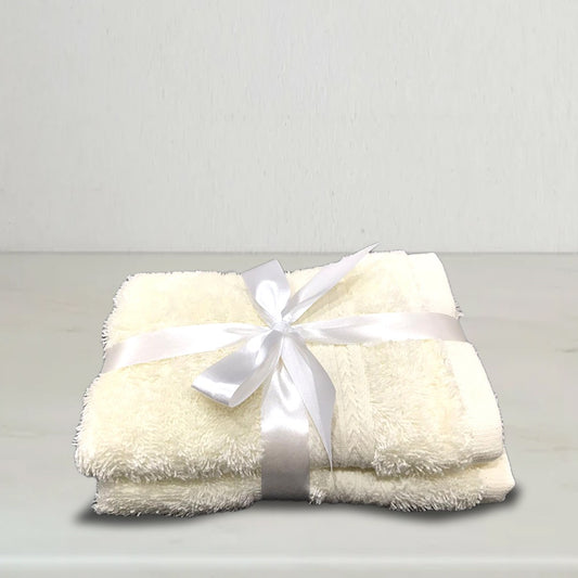 Cream | 2-Pack Guest Towel Set Dobby Fancy | TGT2CR