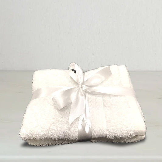 White | 2-Pack Guest Towel Set Dobby Fancy | TGT2WH1