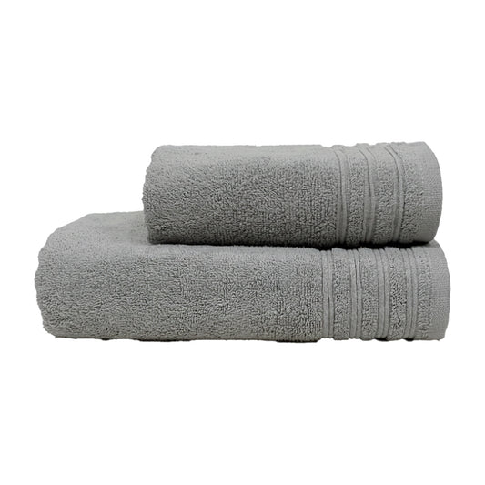 Grey | 2-Piece Towel Set | Bath & Hand Towels (50x90, 70x140)