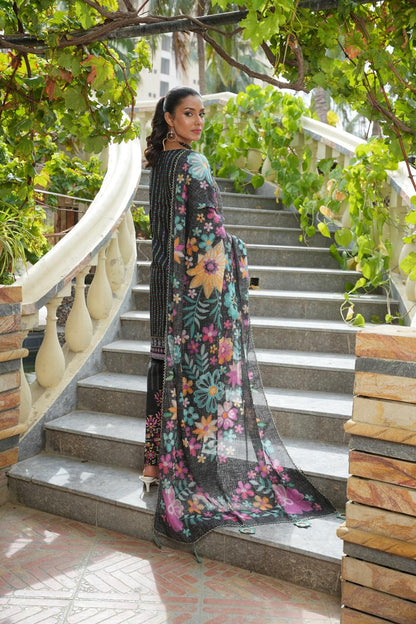 Threads by Hira Lari | 3PC Unstitched Lawn Suit | HL-04 | Lawn 2025