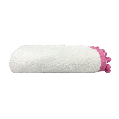 Hira Lari Tassel Hand Towel – White