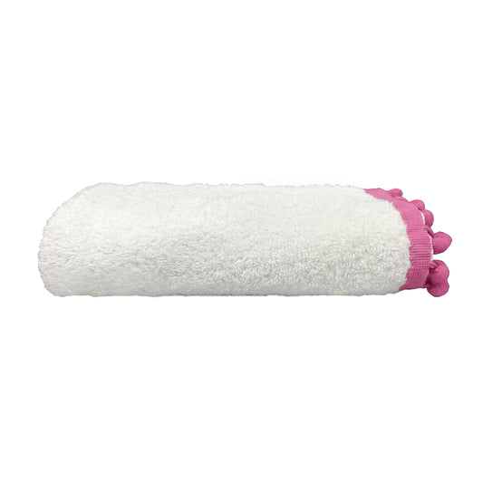 Hira Lari Tassel Hand Towel – White