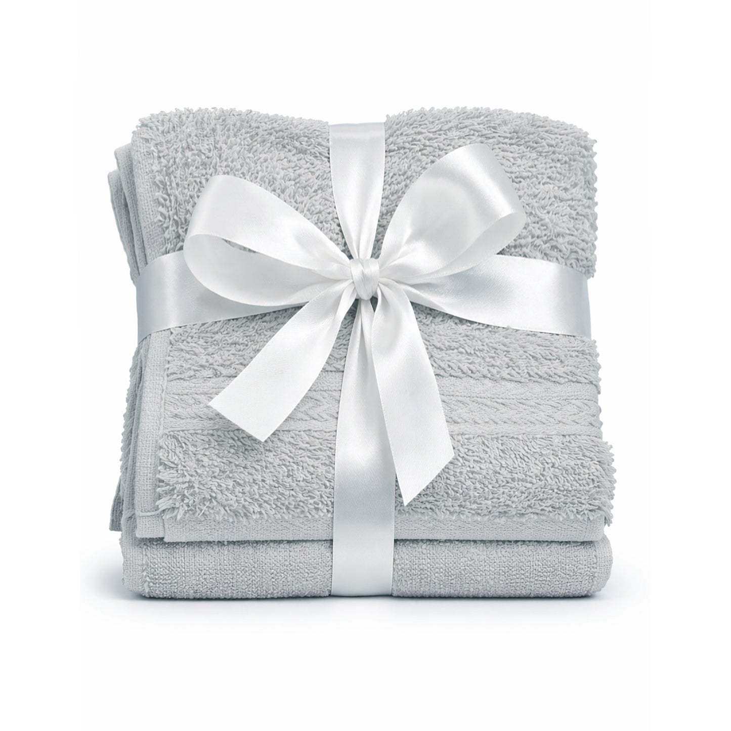Grey | 2-Pack Guest Towel Set Dobby Fancy | TGT2GY1