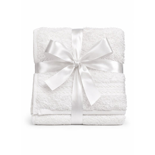 White | 2-Pack Guest Towel Set Dobby Fancy | TGT2WH1