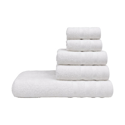 Zero Twist Luxury Towel Set – 5 Pieces (White)