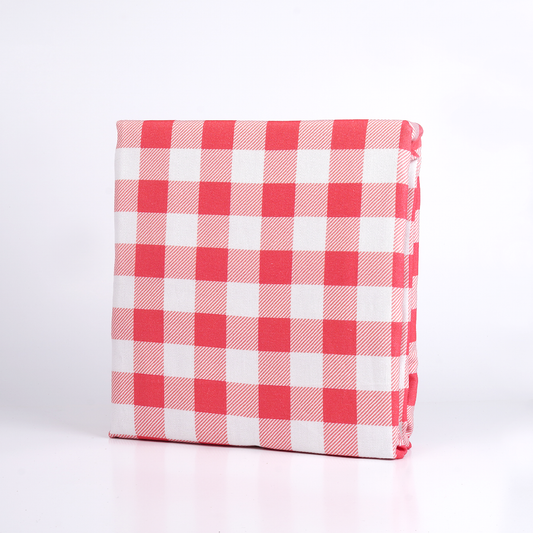 Printed Table Cover – Red | 84 x 60 Inches | 100% Cotton